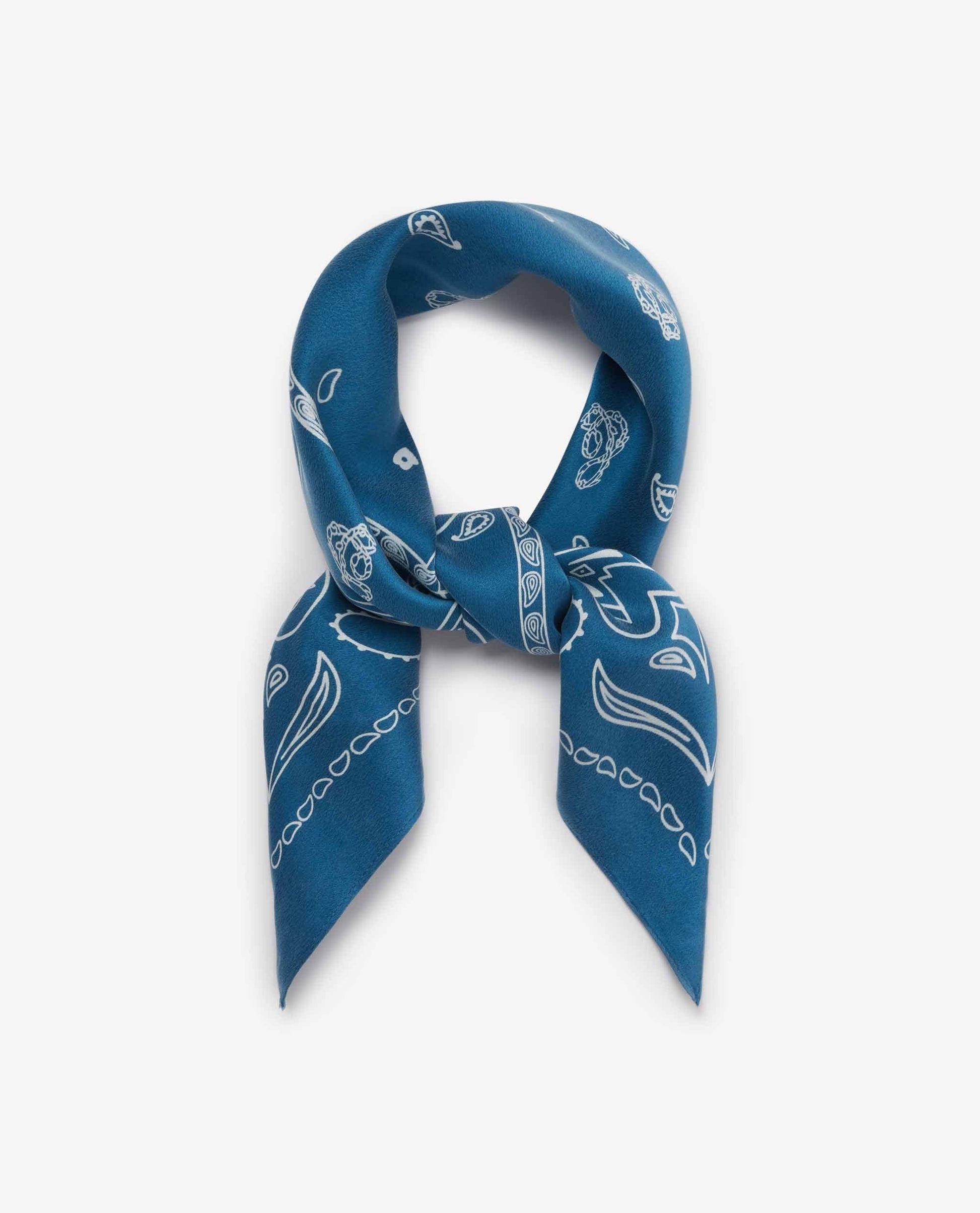 Silk Bandana - Ocean Blue
