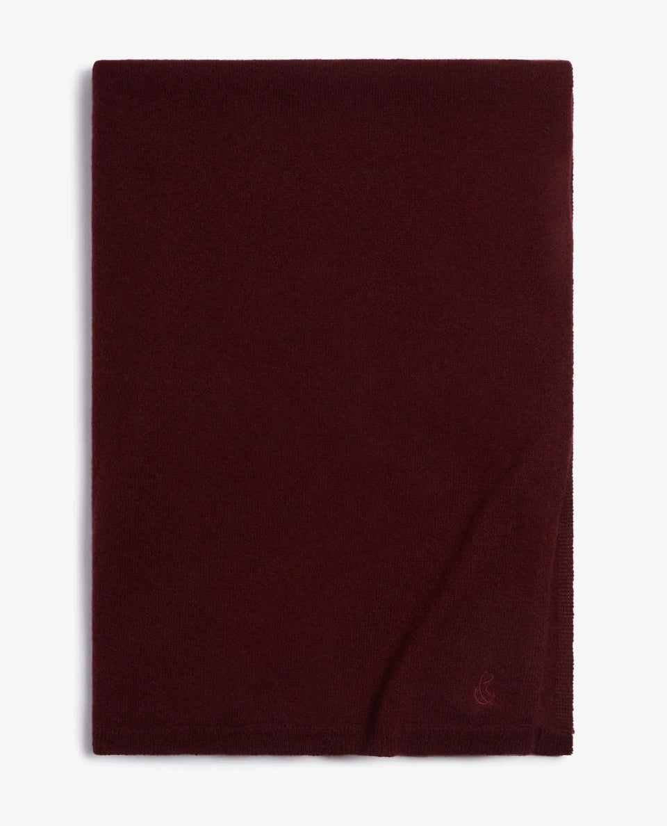 Oversized Finest Cashmere Wrap - Oxblood