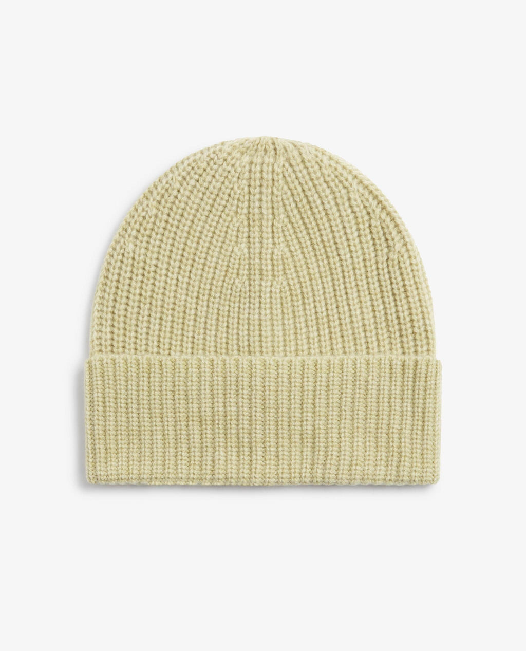 ' s Cashmere Merino Ribbed Knit Beanie Lichen