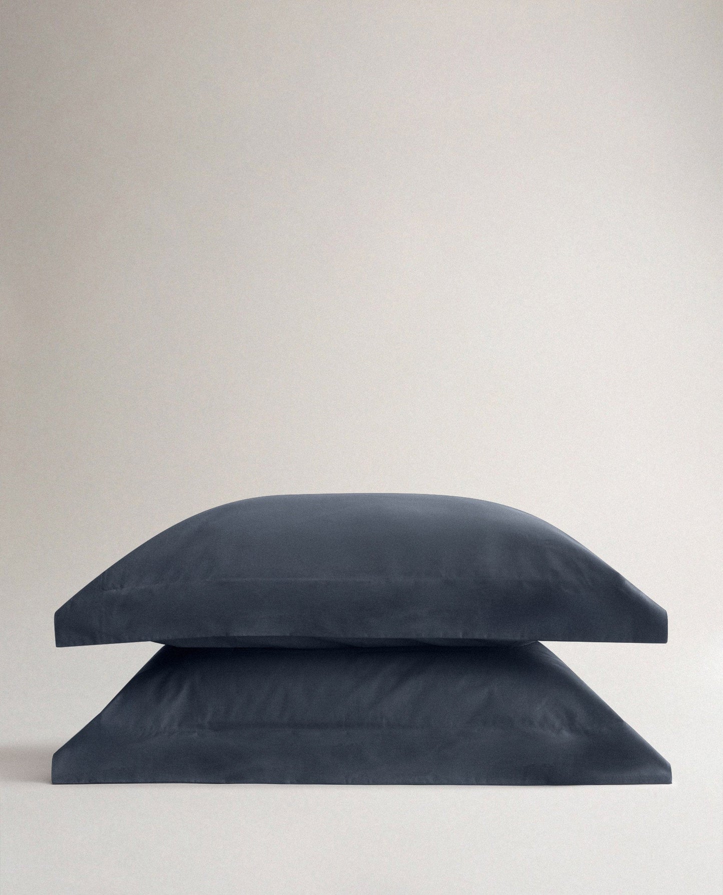 Image 1 of 3 showing Rise & Fall's Crisp & Cool Organic Cotton Oxford Pillowcase Set, colour: mood indigo.