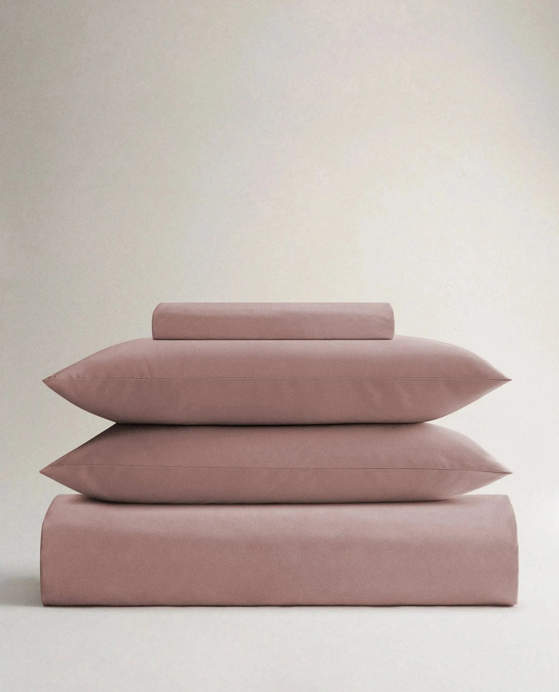 image 1 of 3 showing Rise & Fall's clay crisp & cool duvet set in percale cotton