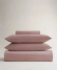 image 1 of 3 showing Rise & Fall's clay crisp & cool duvet set in percale cotton