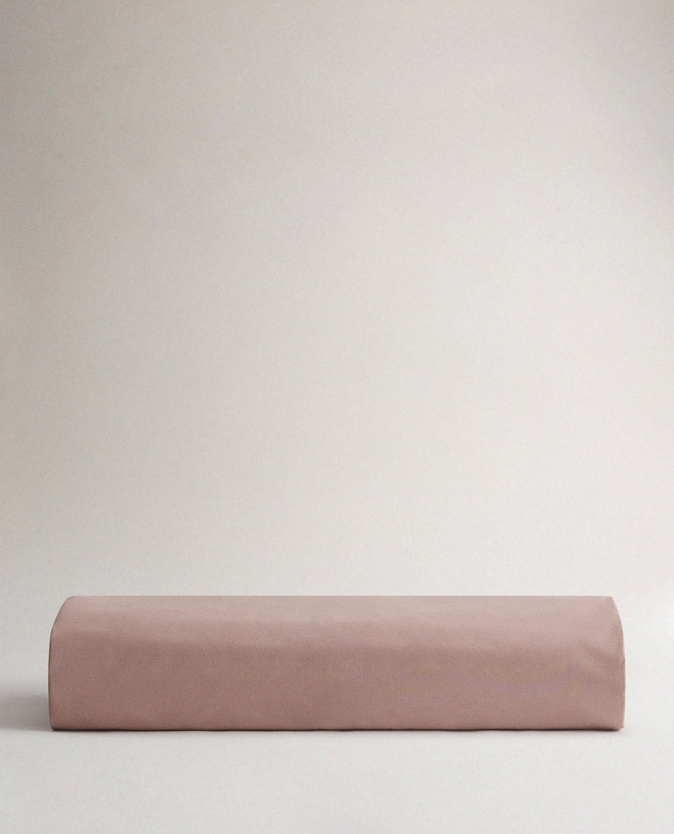 Image 1 of 4 showing Rise & Fall's percale cotton duvet cover, colour: clay.