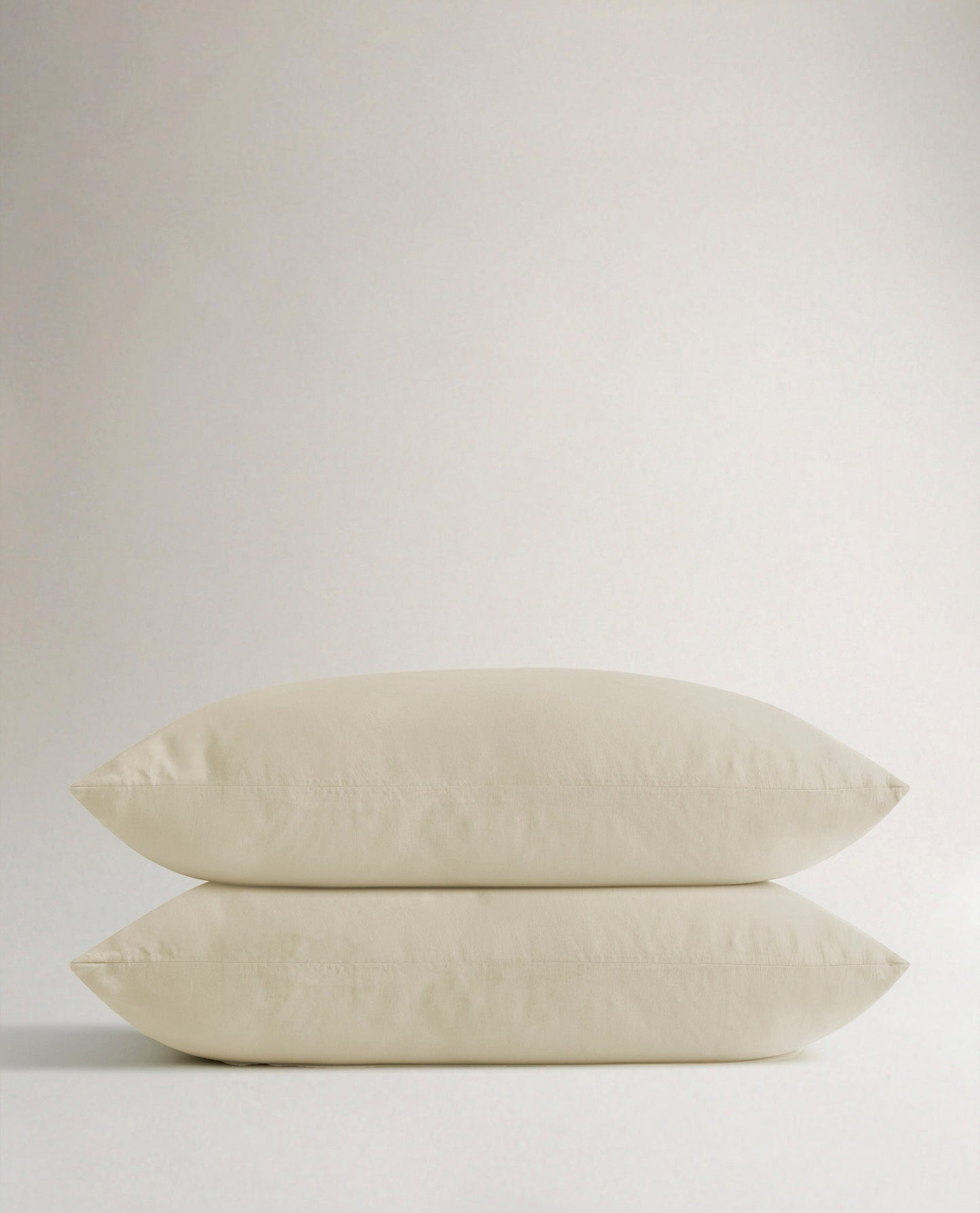 Image 1 of 4 showing Rise & Fall's House of Grey European Flax™ Linen Pillowcase Set, colour: Celery.