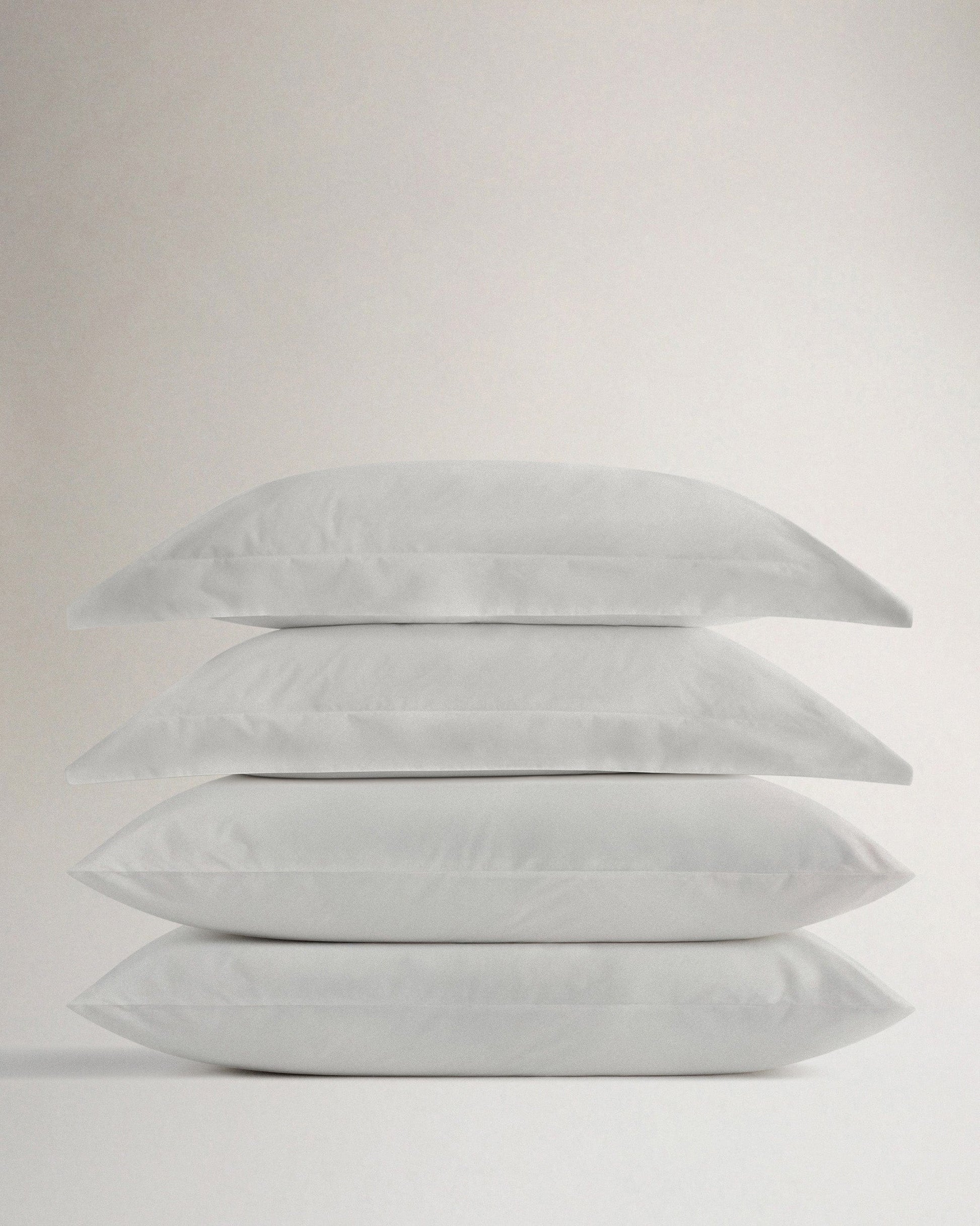 Image 1 of 4 showing Rise & Fall's Soft & Smooth Sateen Cotton Pillowcases, set of 4, colour: White.
