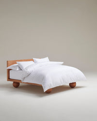 Image 1 of 4 showing Rise & Fall's percale cotton duvet cover, colour: white.
