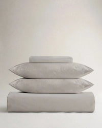 image 1 of 5 showing Rise & Fall's pebble crisp & cool duvet set in percale cotton
