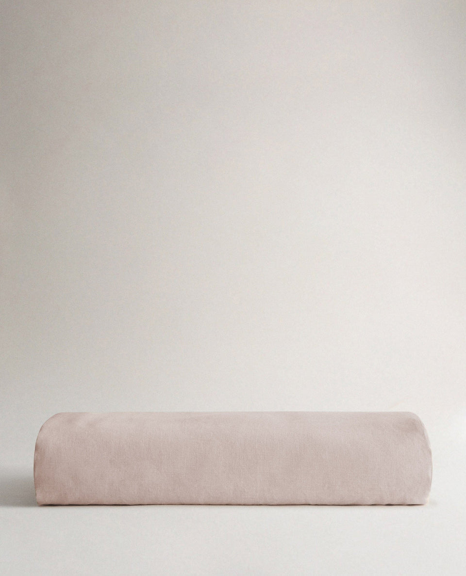 Image 1 of 6 showing House of Grey European Flax™ Linen Duvet Cover, colour: bruised peach.