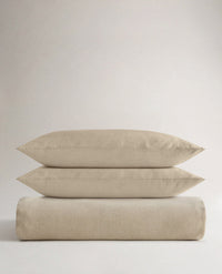 image 1 of 6 showing Rise & Fall's Relaxed & Refined linen duvet set, fabric: European flax, colour: natural