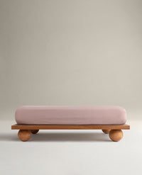 Image 1 of 6 showing Rise & Fall's Crisp & Cool organic cotton fitted sheet in clay.