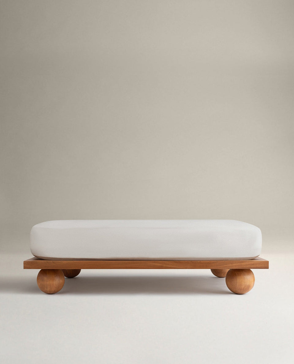 Image 1 of 6 showing Rise & Fall's Crisp & Cool organic cotton fitted sheet in cream.