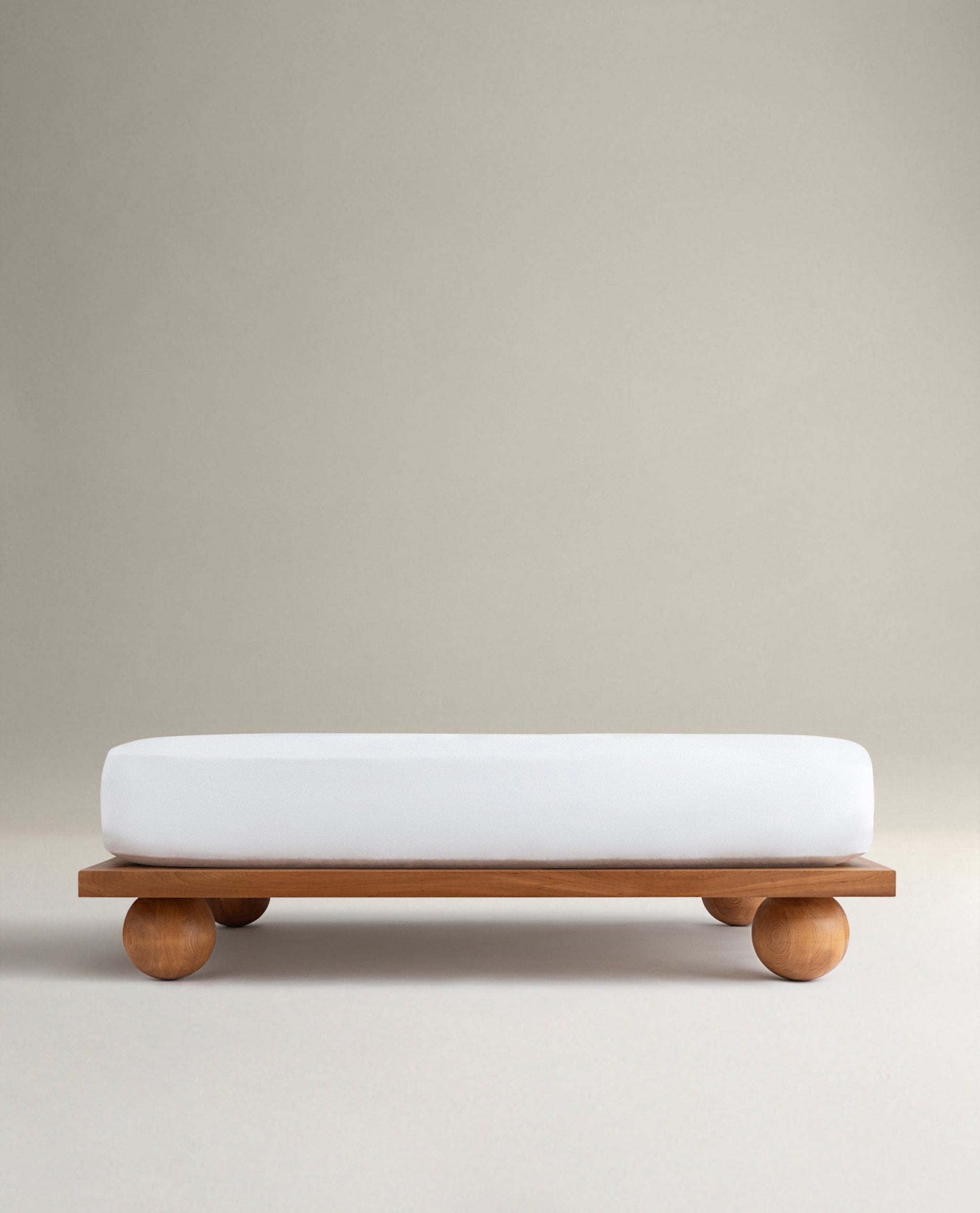 Image 1 of 6 showing Rise & Fall's Crisp & Cool organic cotton fitted sheet in white.