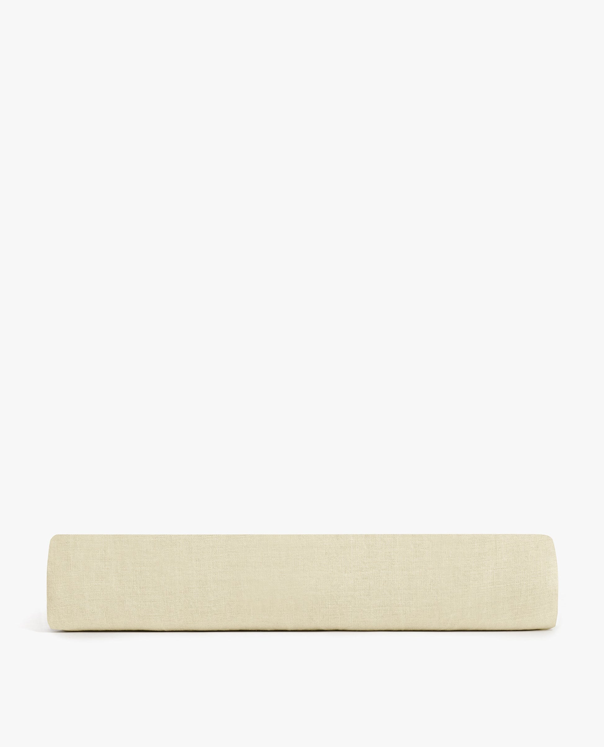 Image 2 of 2 showing Rise & Fall's Relaxed & Refined linen flat sheet in celery.
