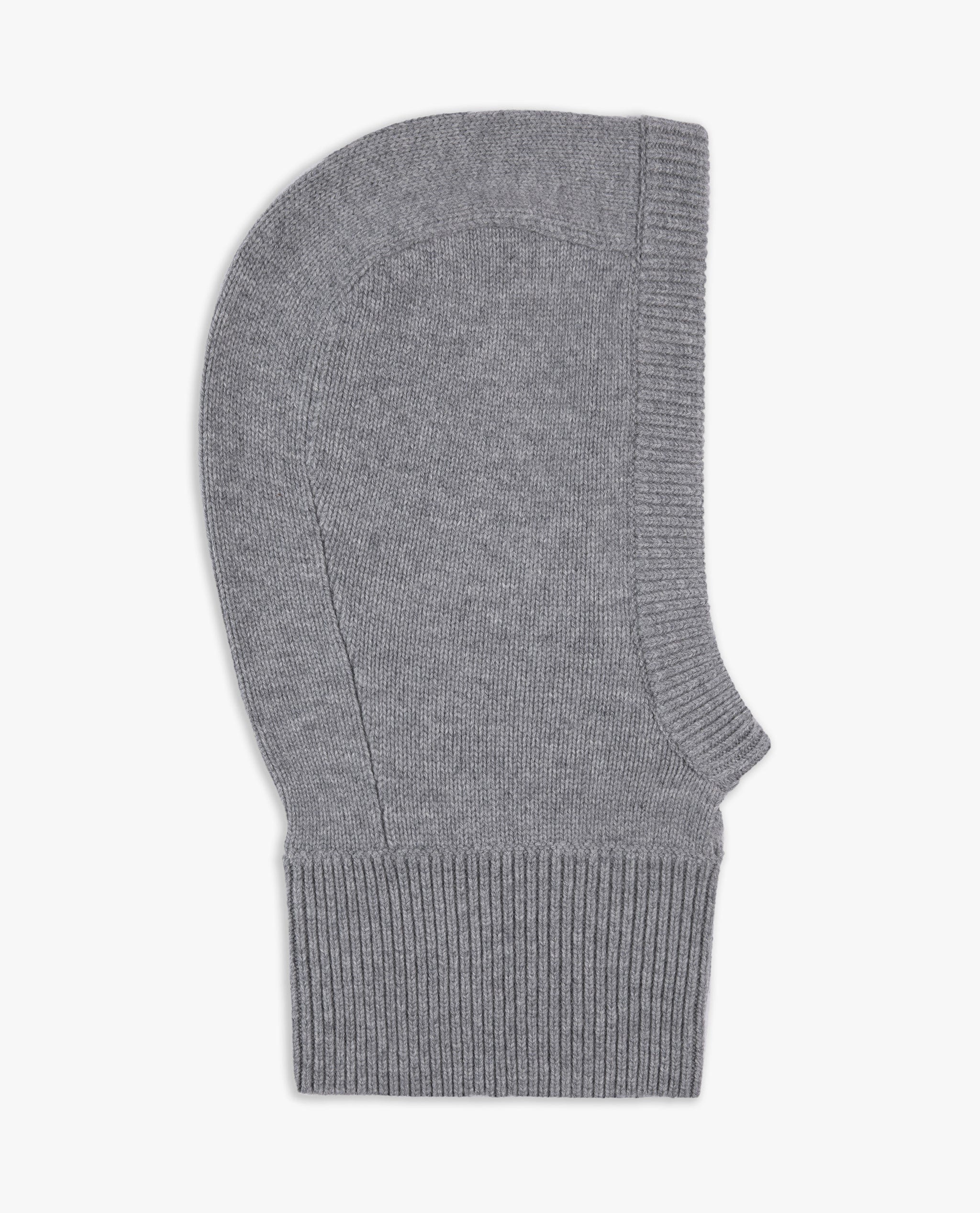 Medium Grey Cashmere Merino Knitted Hood | Rise & Fall
