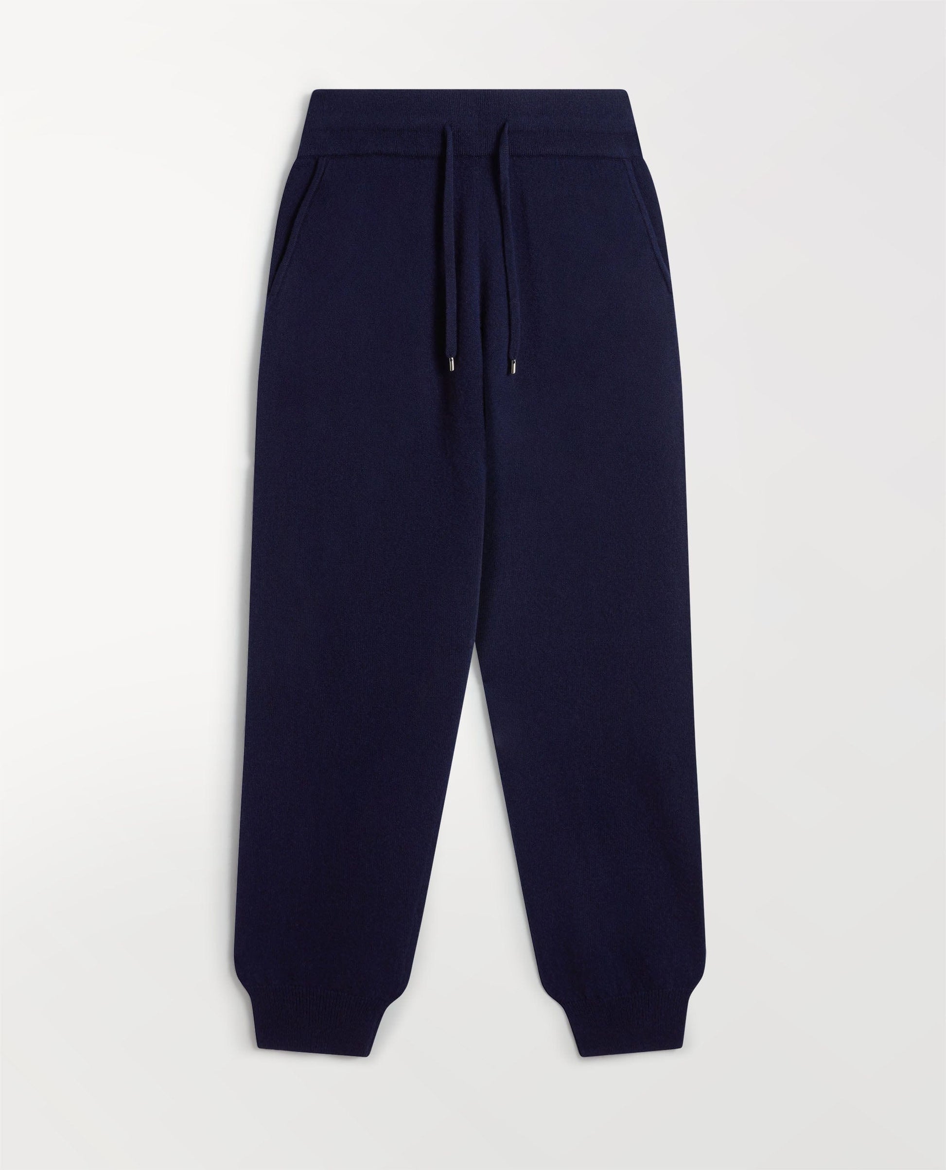 Image 2 of 5 showing Rise & Fall's fine cashmere jogger, navy.