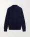 Image 2 of 5 showing Rise & Fall's Men's Cashmere Merino Fishermans Rib 1/4 Zip Jumper in navy.