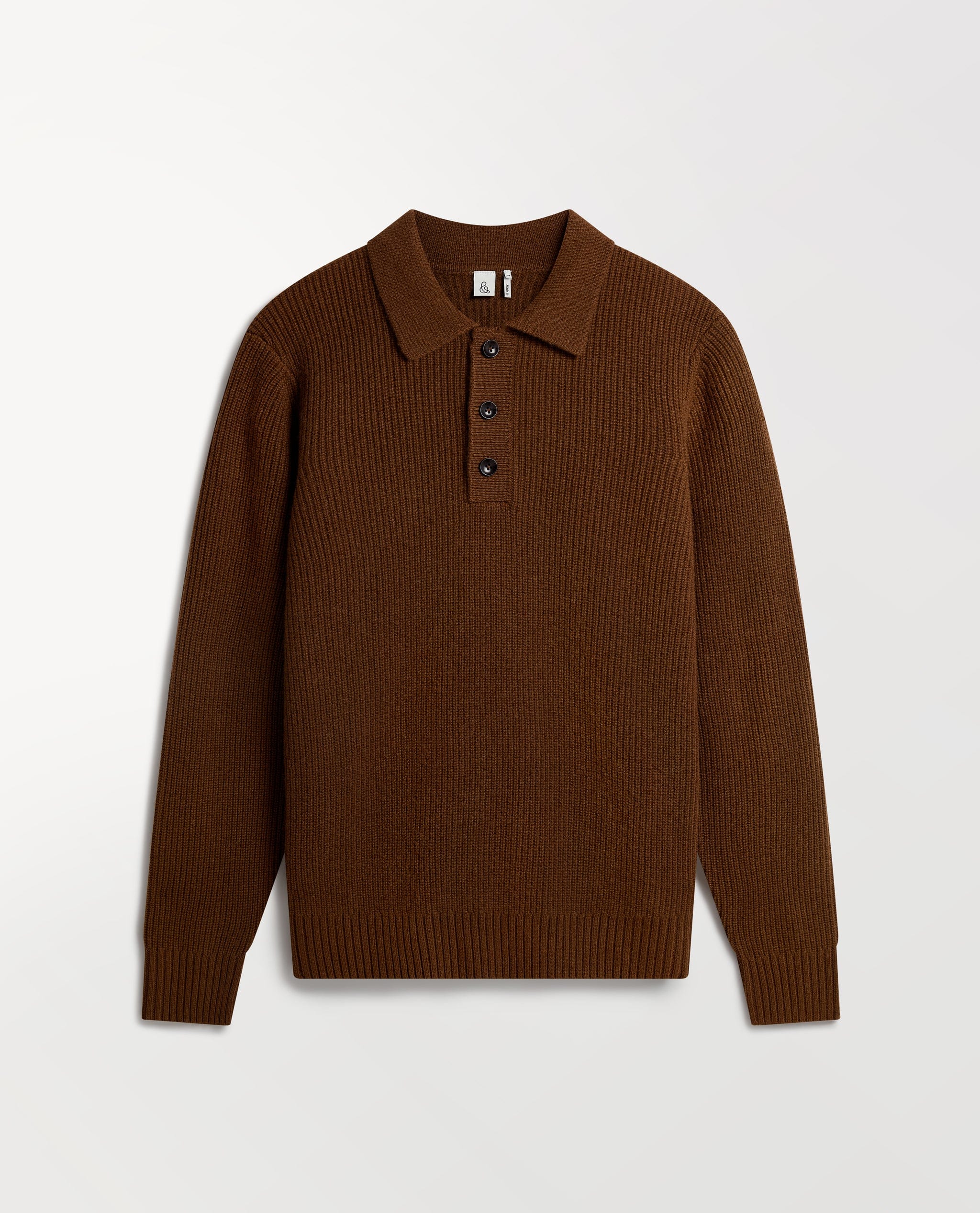 Men's Cashmere Merino Fishermans Ribbed Polo | Rise & Fall