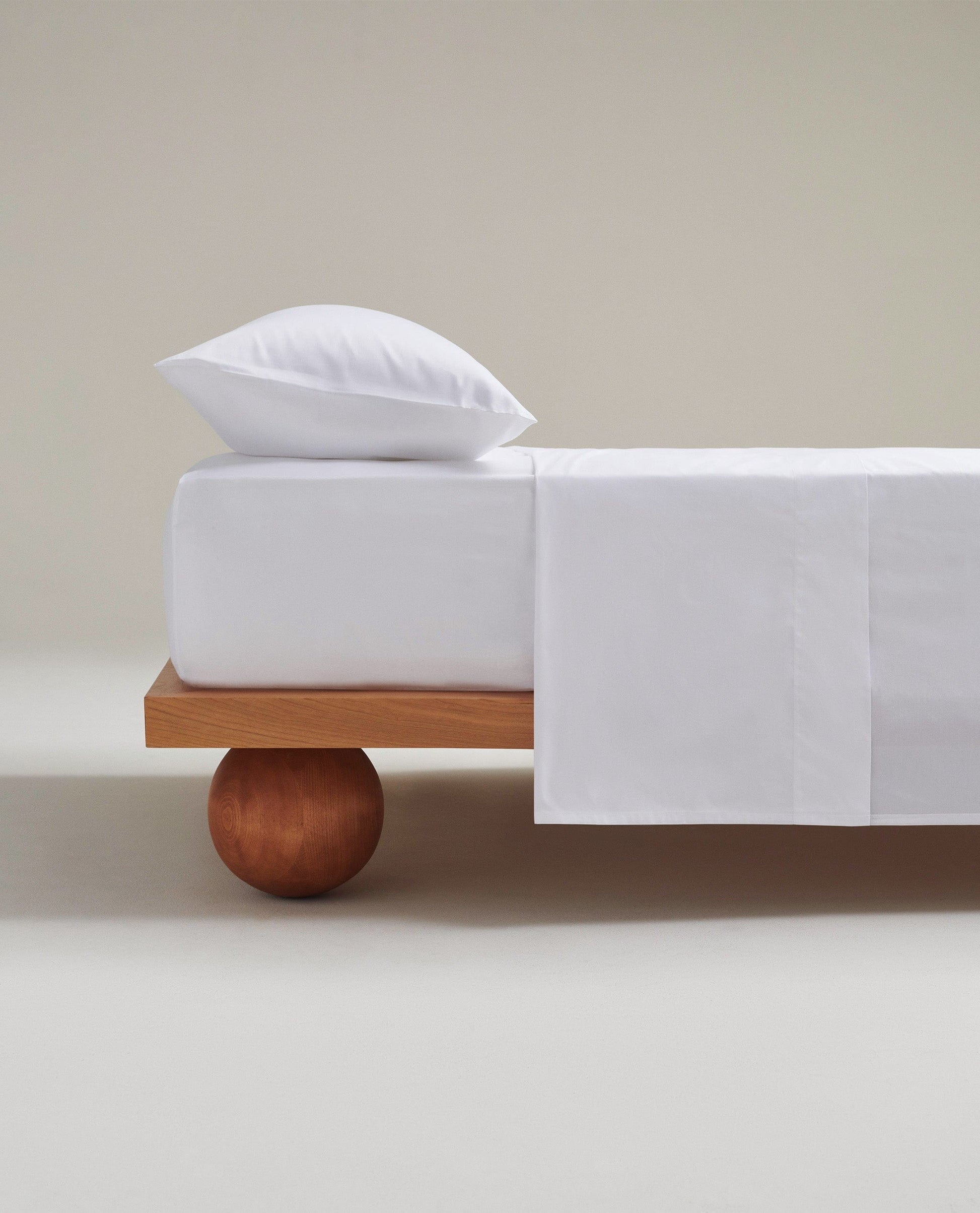 Image 3 of 3 showing Rise & Fall's Soft & Smooth Cotton Sateen Pillowcase Set, colour: white.