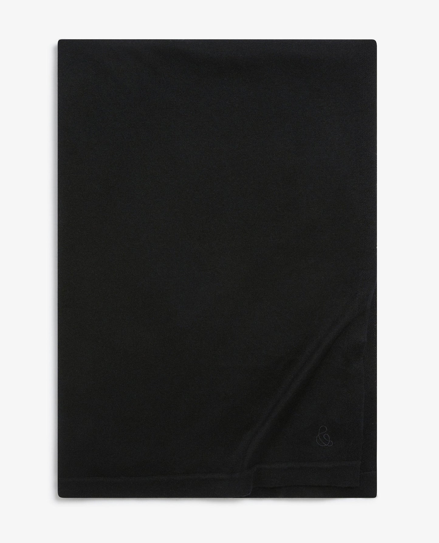 Image 3 of 5 showing Rise & Fall's black oversized cashmere scarf.
