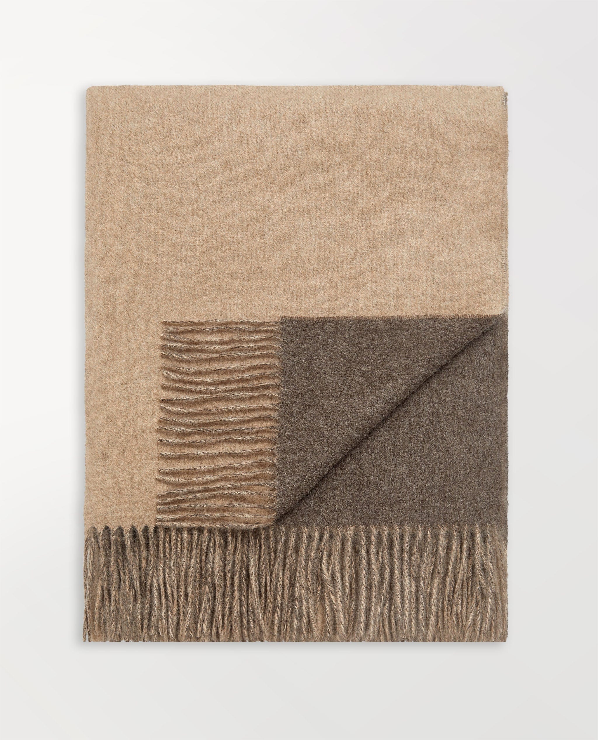 Finest Cashmere Double Faced Wrap | Rise & Fall