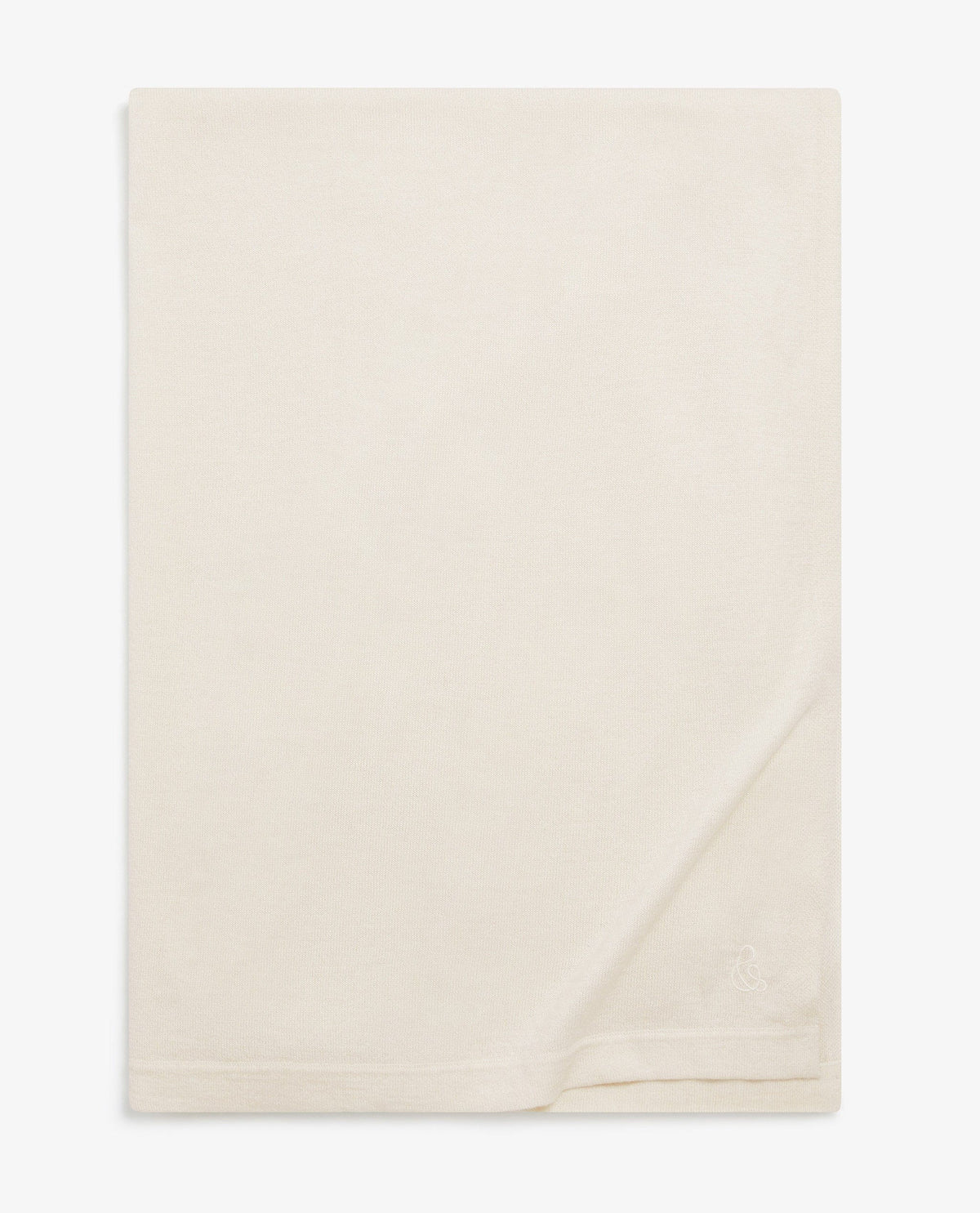 Image 4 of 4 showing Rise & Fall's oversized cashmere scarf in buttermilk.