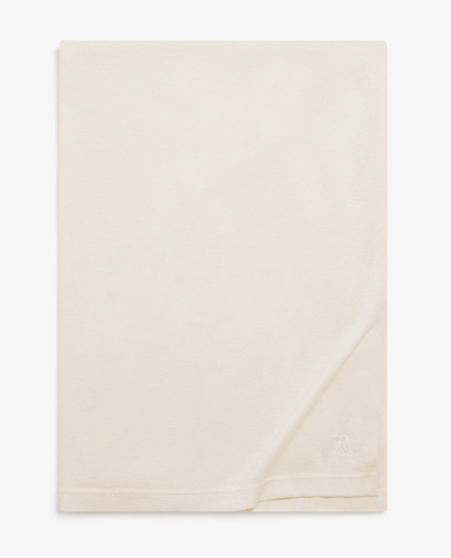 Image 4 of 4 showing Rise & Fall's oversized cashmere scarf in buttermilk.