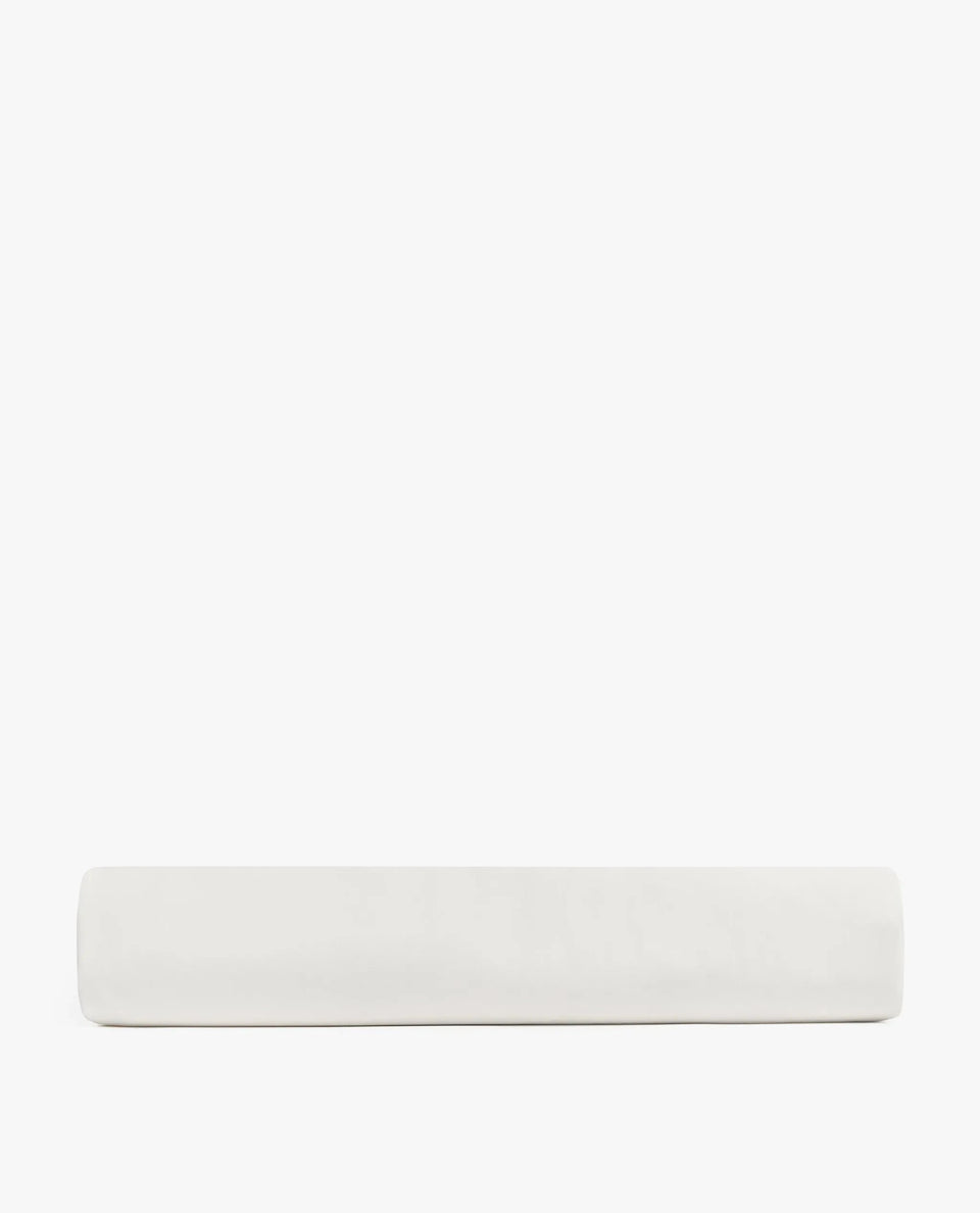 Image 5 of 6 showing Rise & Fall's Crisp & Cool organic cotton fitted sheet in white.