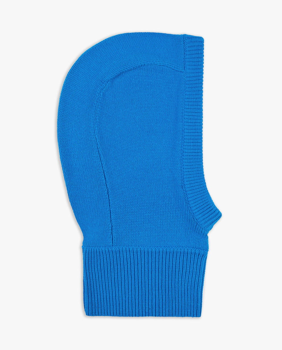 Men's Cashmere Merino Knitted Hood - Viridian Blue