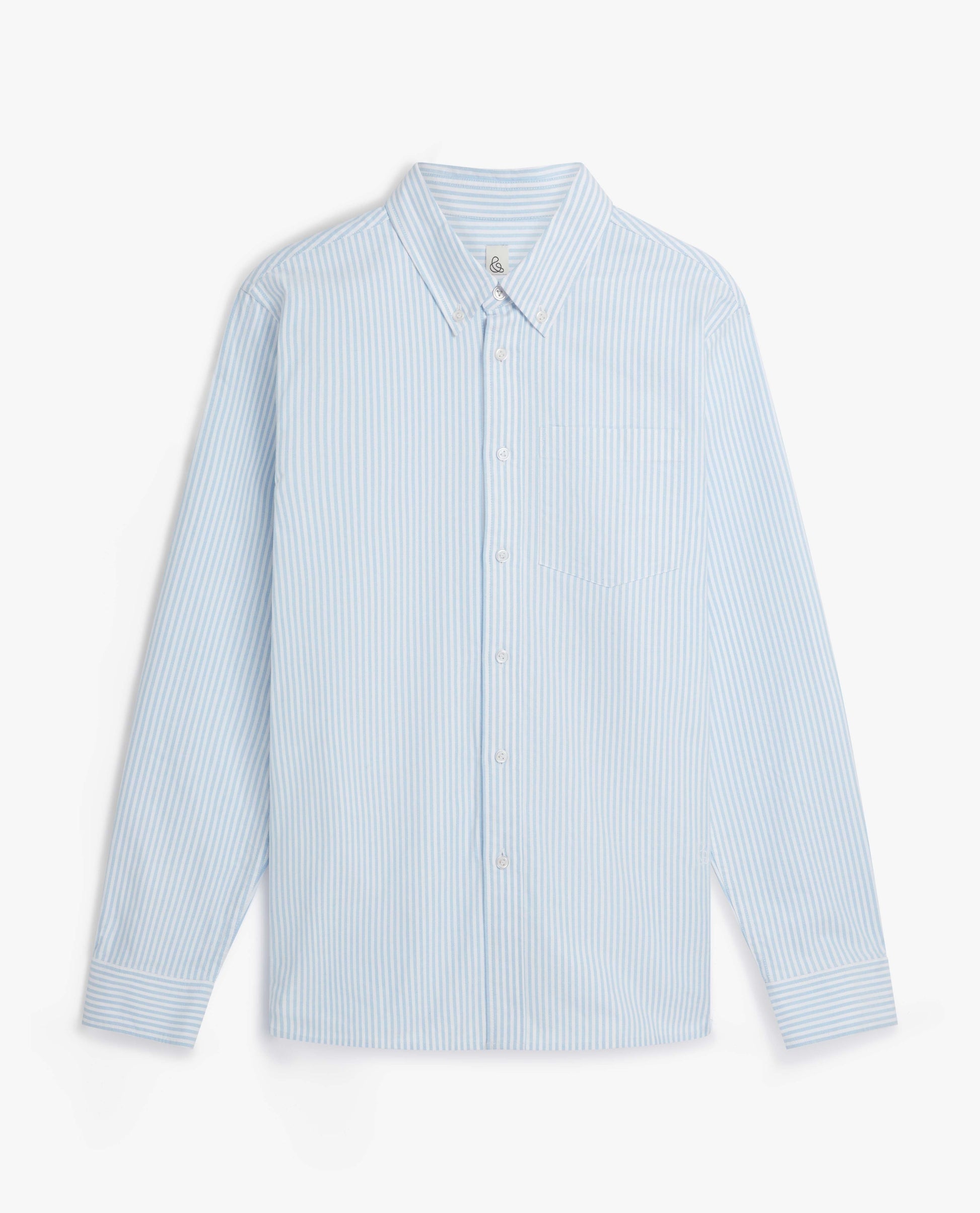 Men's Cotton Oxford Shirt - Blue Stripe