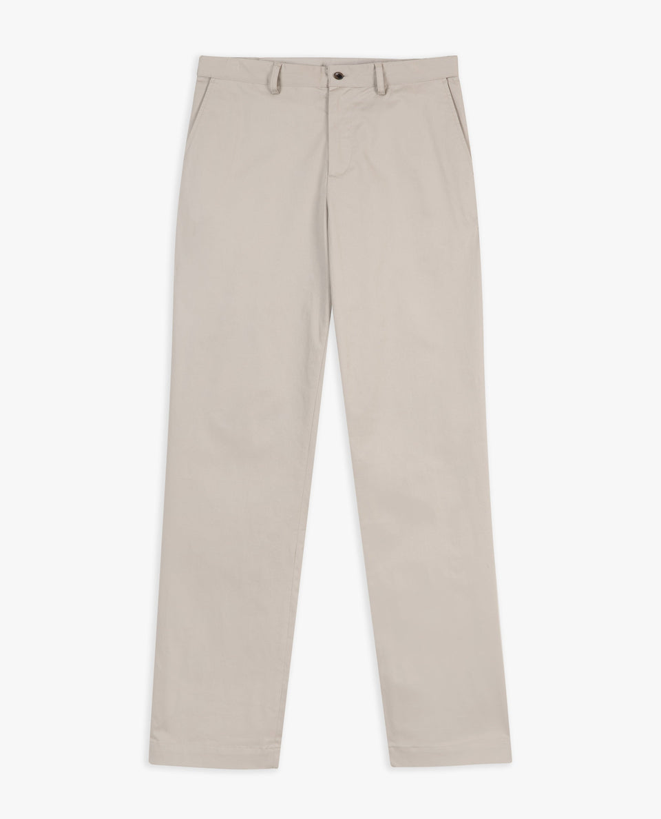 Men's Essential Cotton Trousers - Stone