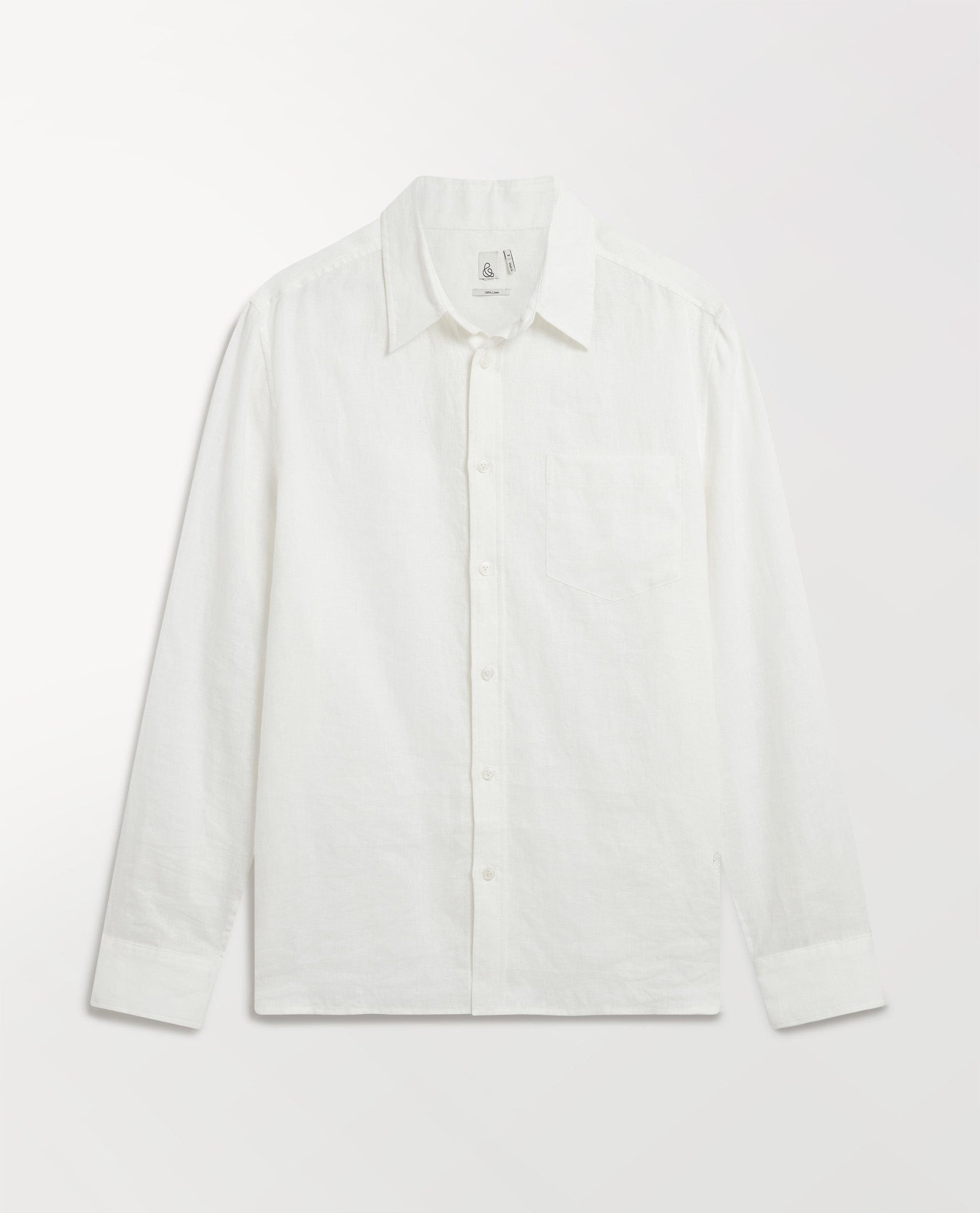 Men's European Flax Linen Shirt - White