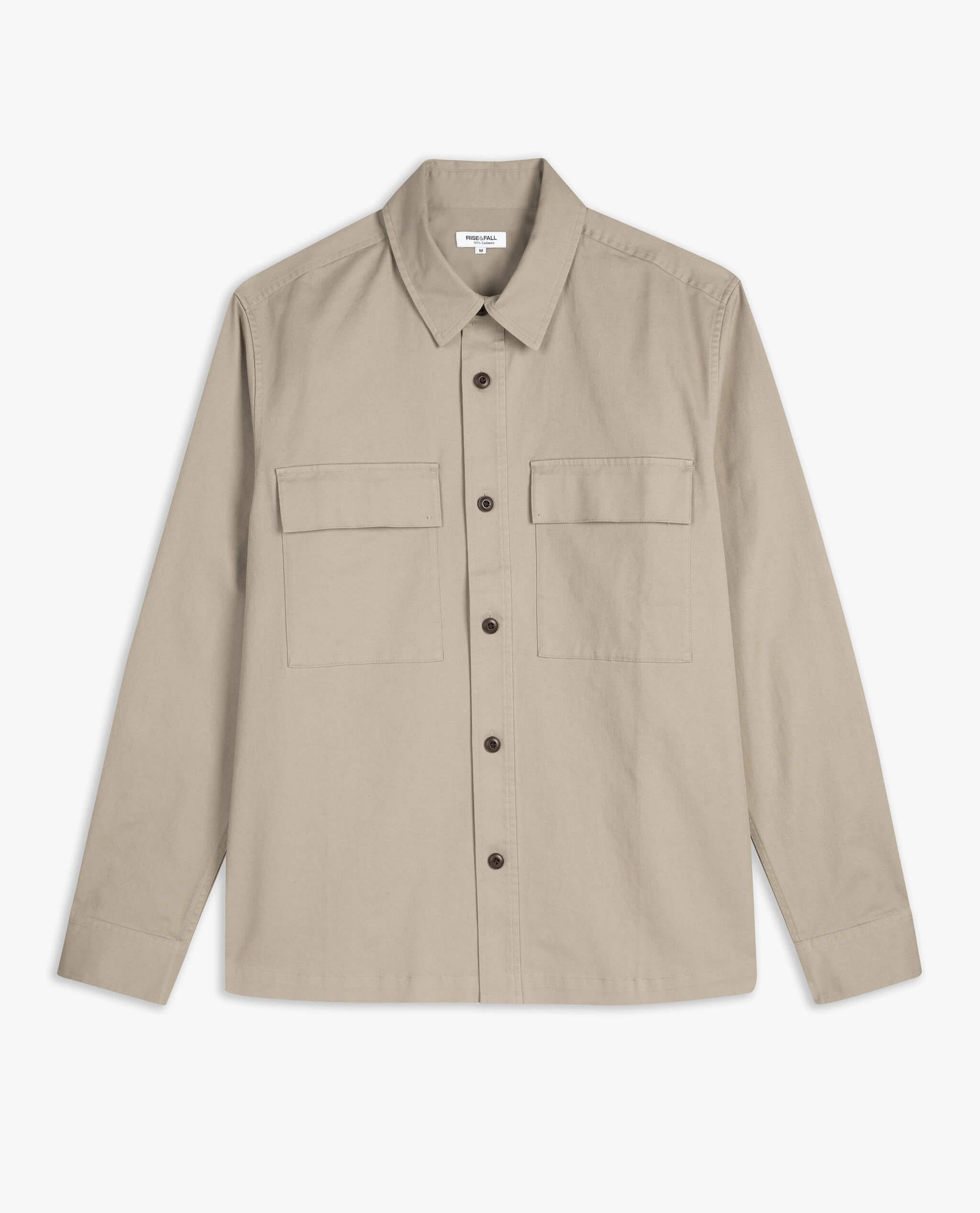 Men's Heavy-Weight Cotton Overshirt - Stone
