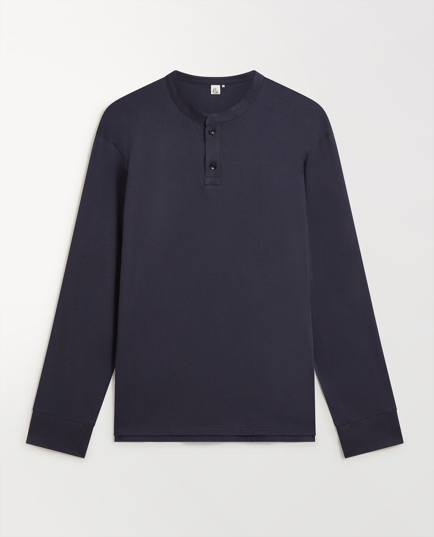 Men's Organic Cotton Pyjama Top - Indigo-[colour]-[size]-Rise &amp; Fall