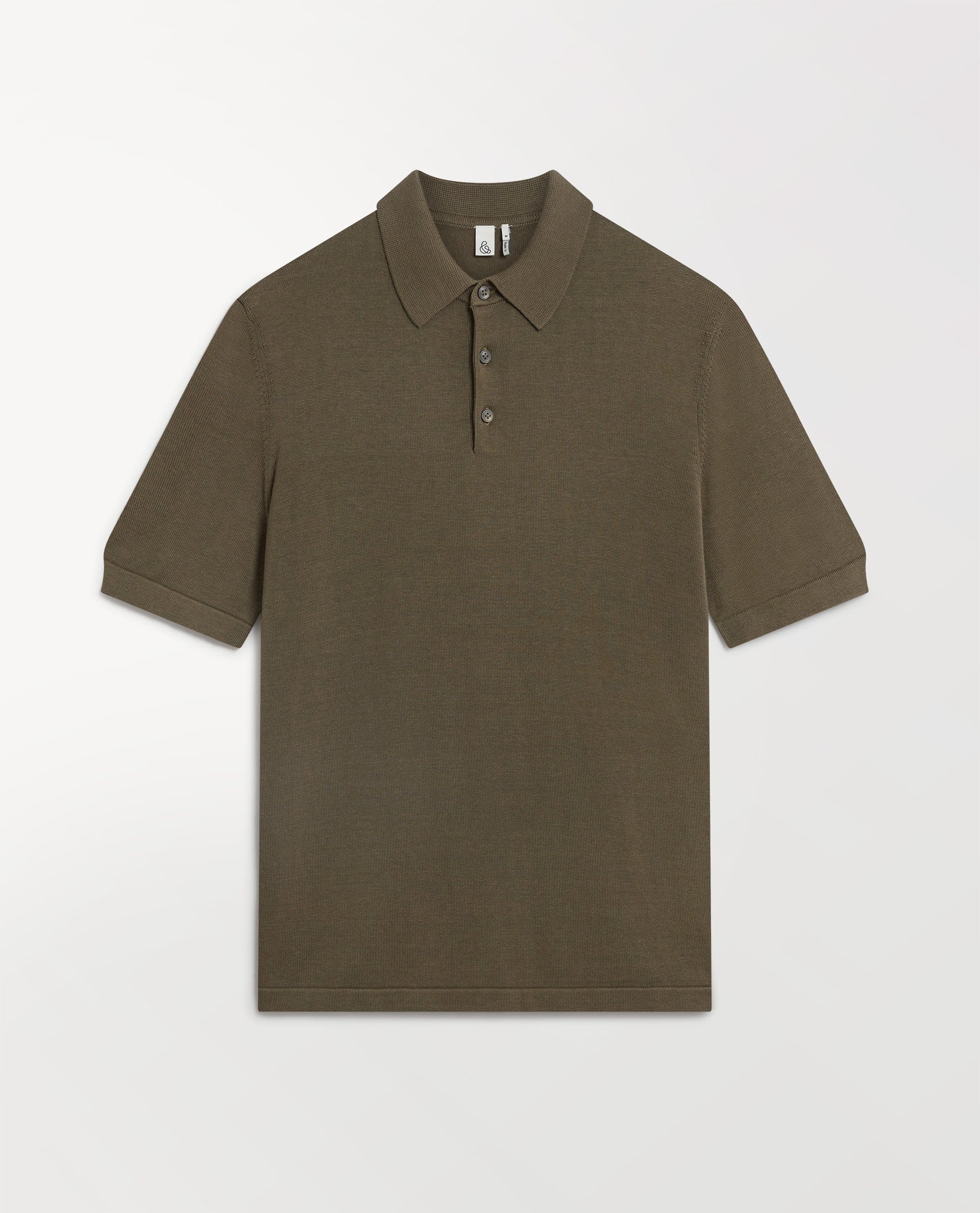 Men's Silk-Cotton Fine Knit Polo | Rise & Fall