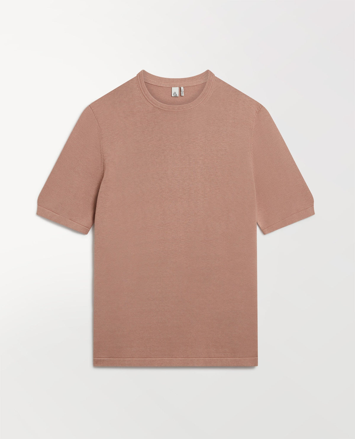 Men's Silk-Cotton Fine Knit T-shirt - Clay