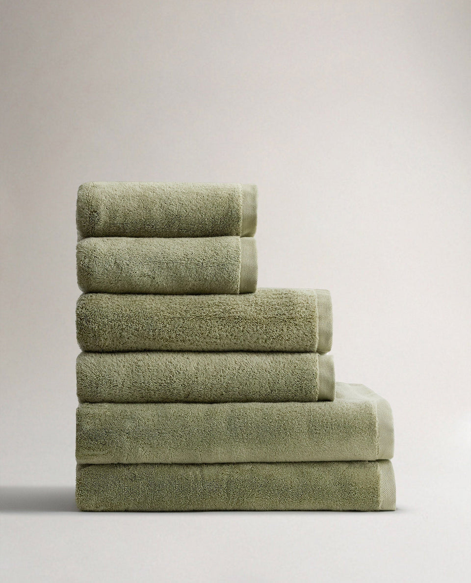 Rise & Fall's 6 piece Turkish cotton towel bundle in sage