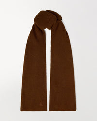 Rise & Fall burl brown cashmere merino ribbed scarf