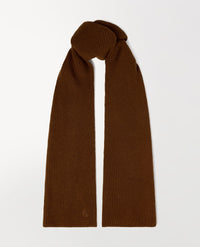Rise & Fall burl brown cashmere merino ribbed scarf