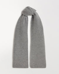 Rise & Fall medium grey cashmere merino ribbed scarf