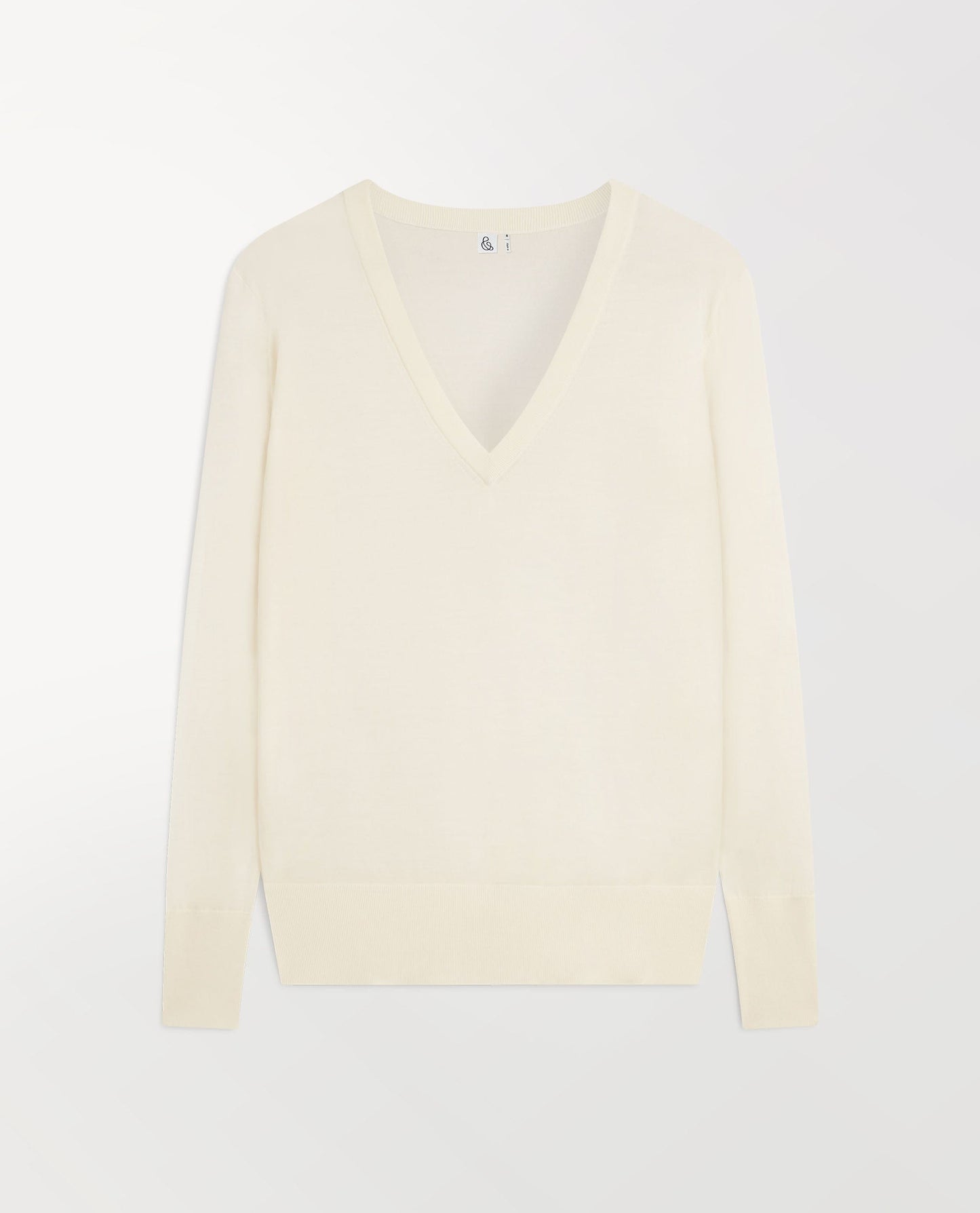 Rise & Fall's Women's Buttermilk Superfine Merino Wool V-Neck Jumper