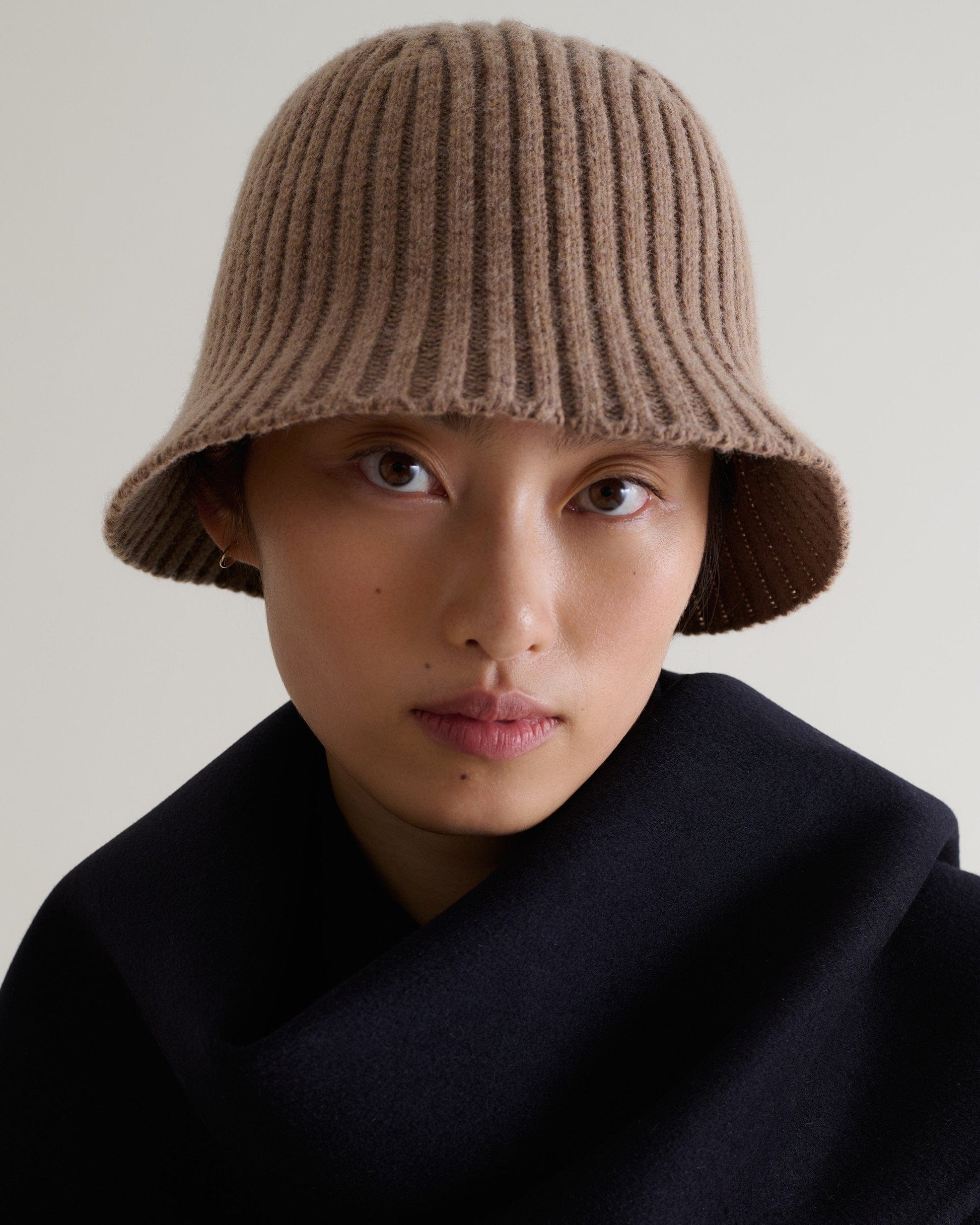 Wool Ribbed Knit Bucket Hat Toast – Rise Fall