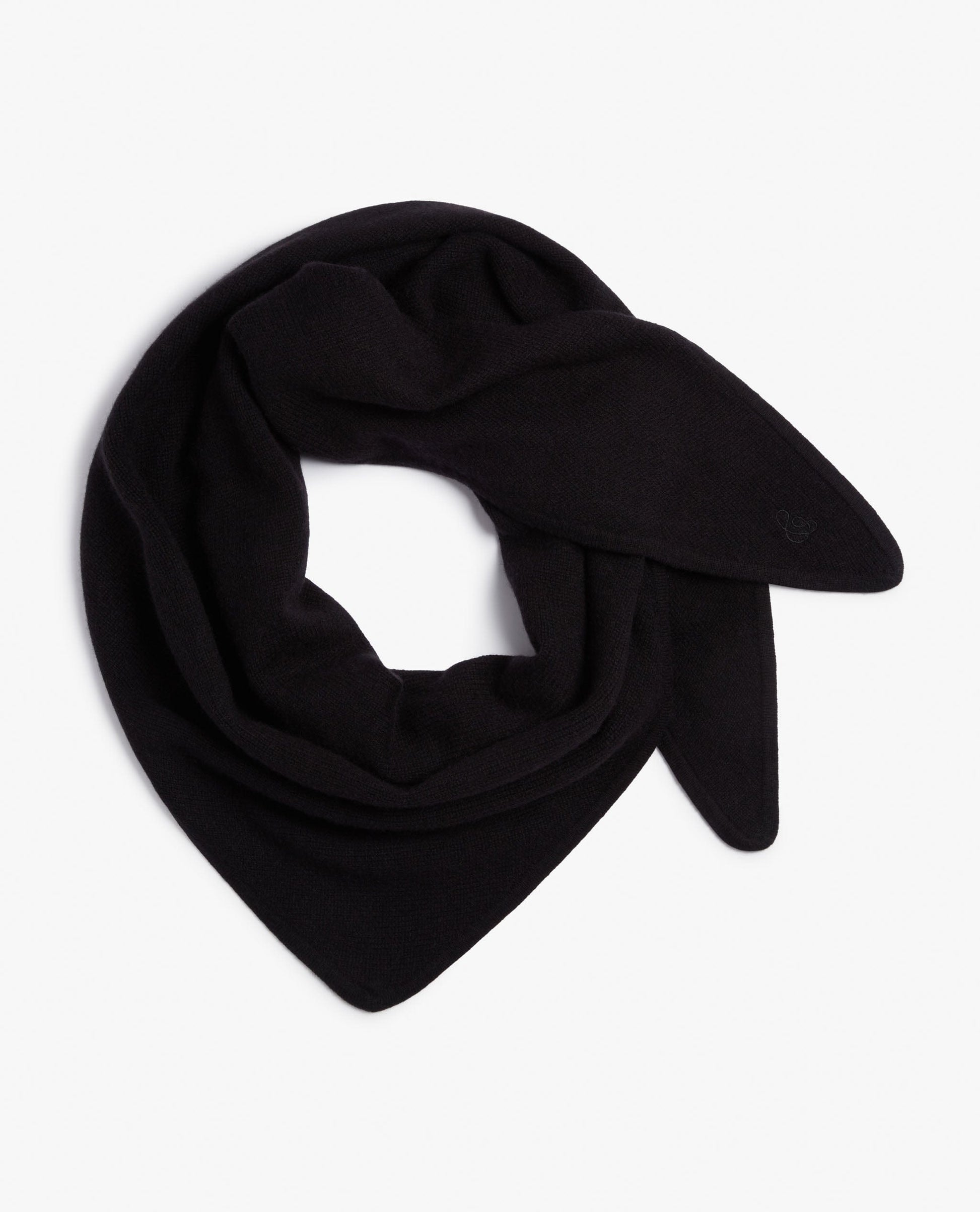 Women's Cashmere Merino Bandana - Black