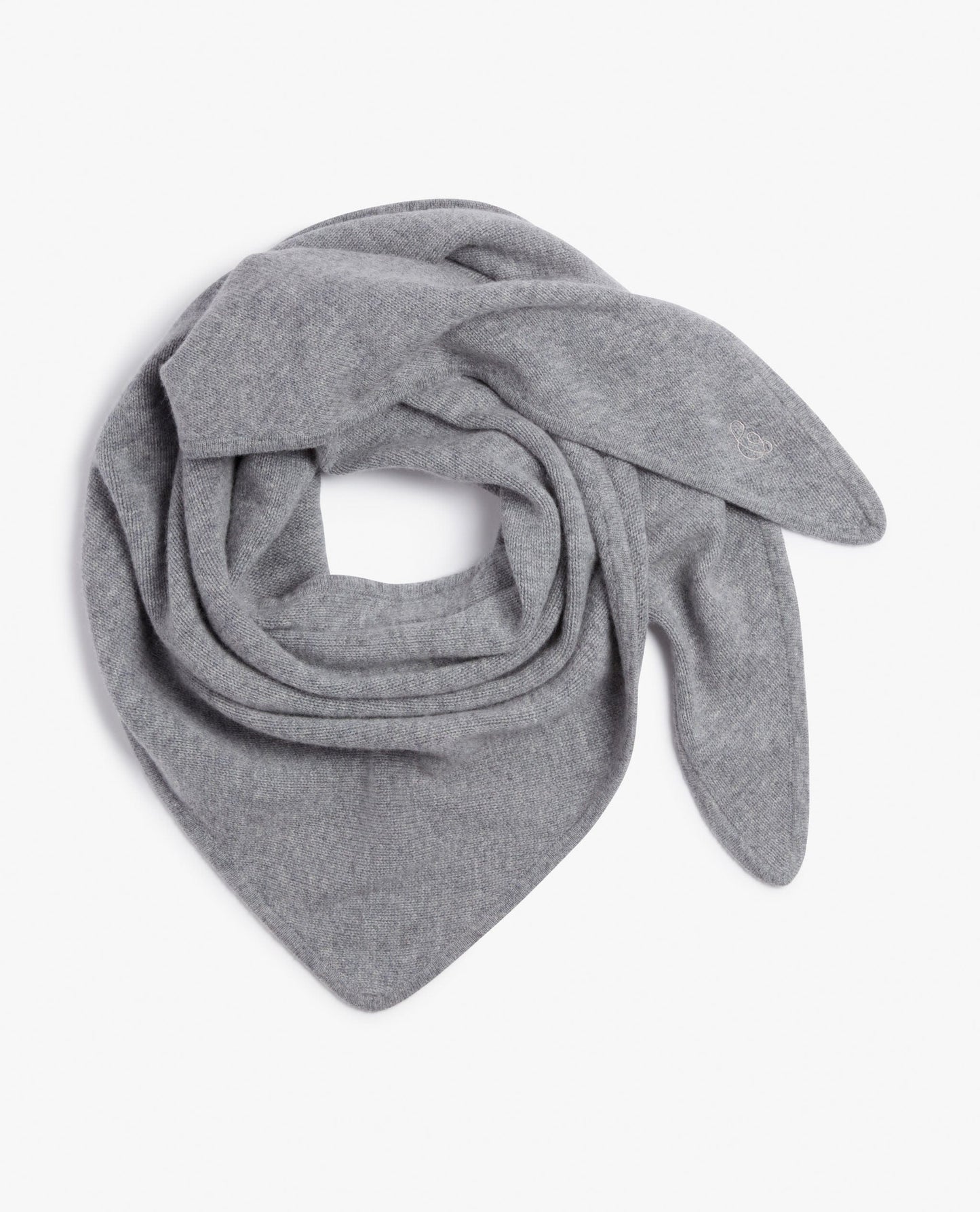 Women's Cashmere Merino Bandana - Medium Grey