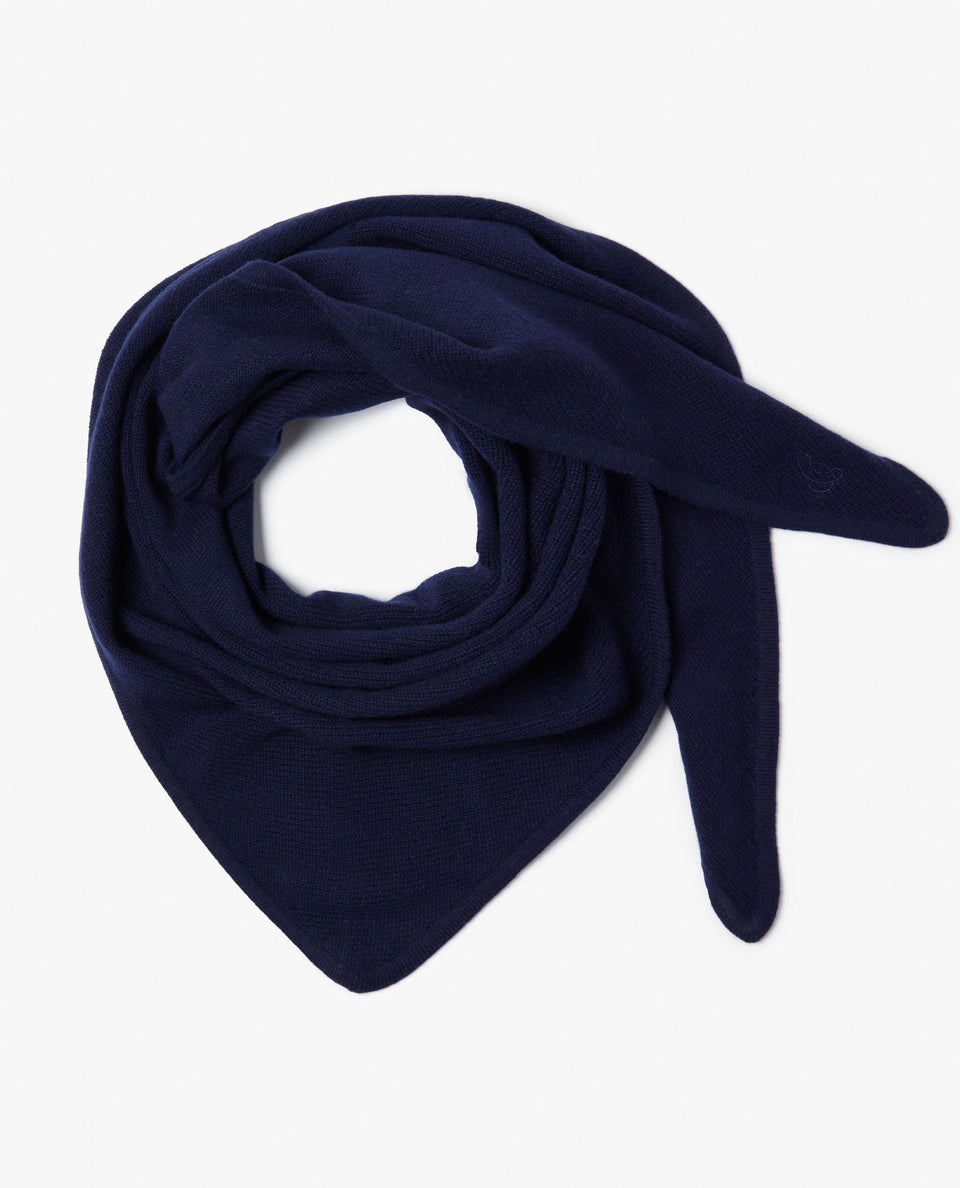 Women's Cashmere Merino Bandana - Navy