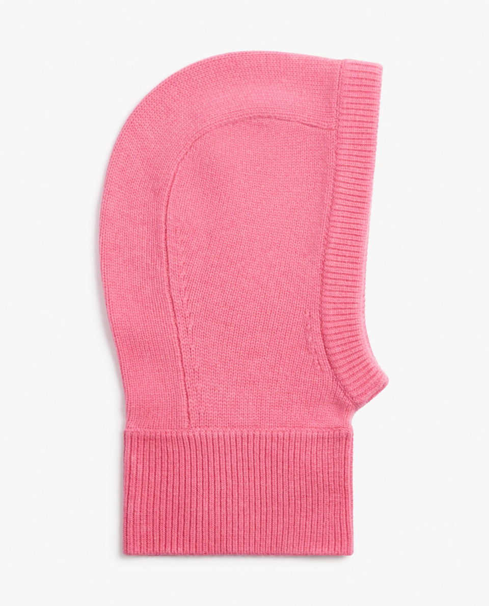 Women's Cashmere Merino Knitted Hood - Pink