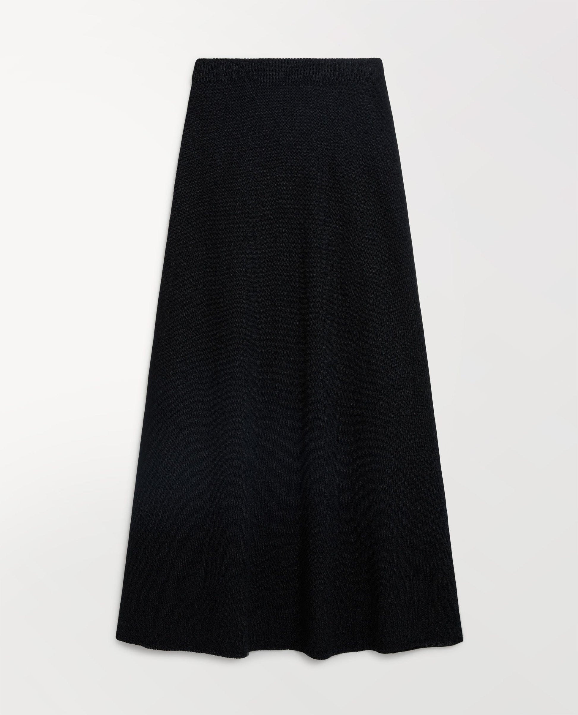 Women's Cotton Bouclé Knit Skirt - Black