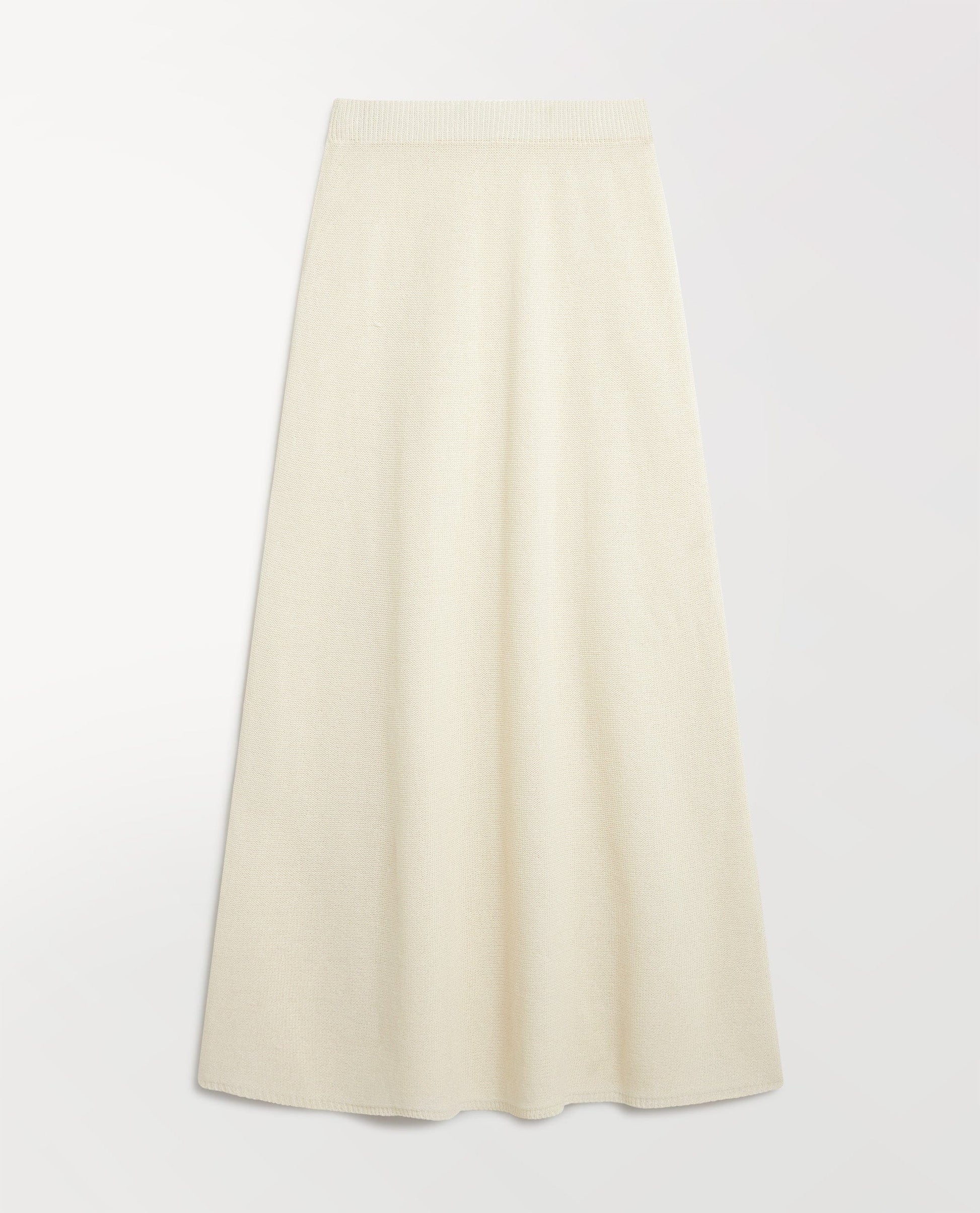 Women's Cotton Bouclé Knit Skirt - Parchment