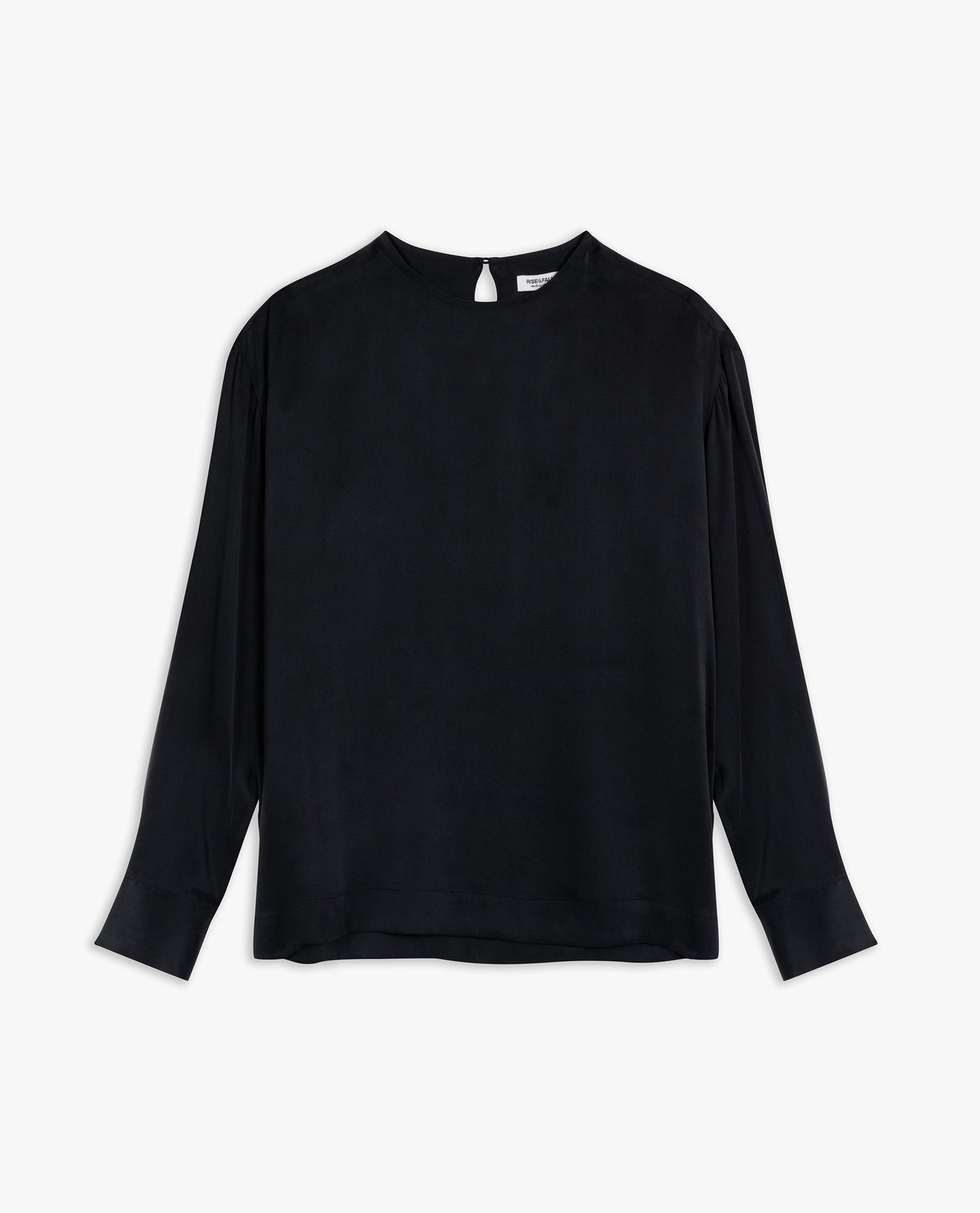 Women's Drop Shoulder Easy-Silk Top - Black