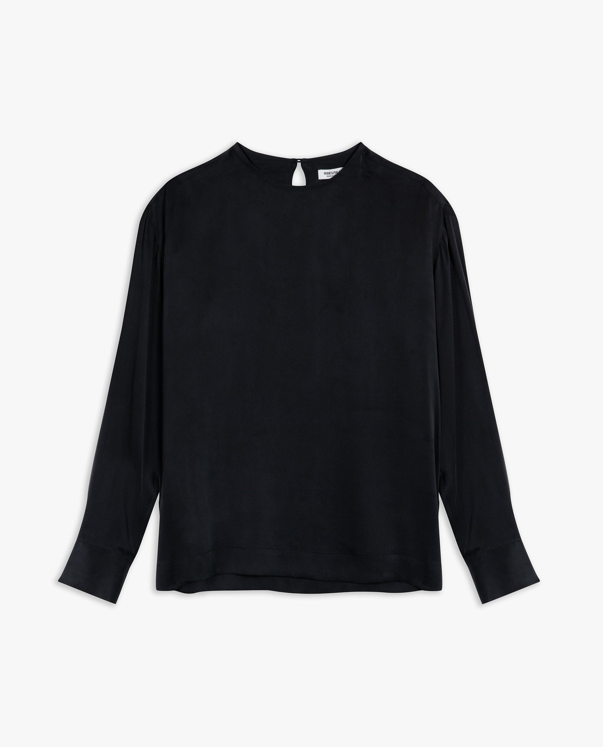 Women's Drop Shoulder Easy-Silk Top - Black