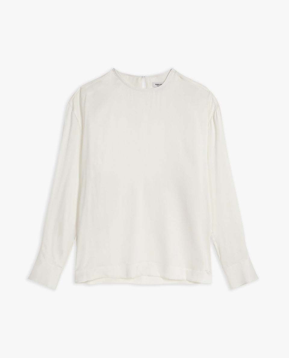 Women's Drop Shoulder Easy-Silk Top - Buttermilk